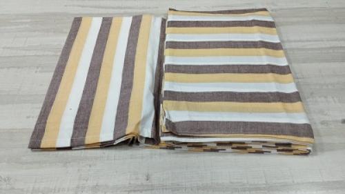 BEDSHEET STRIPE 90X108 2 PILLOW COVER